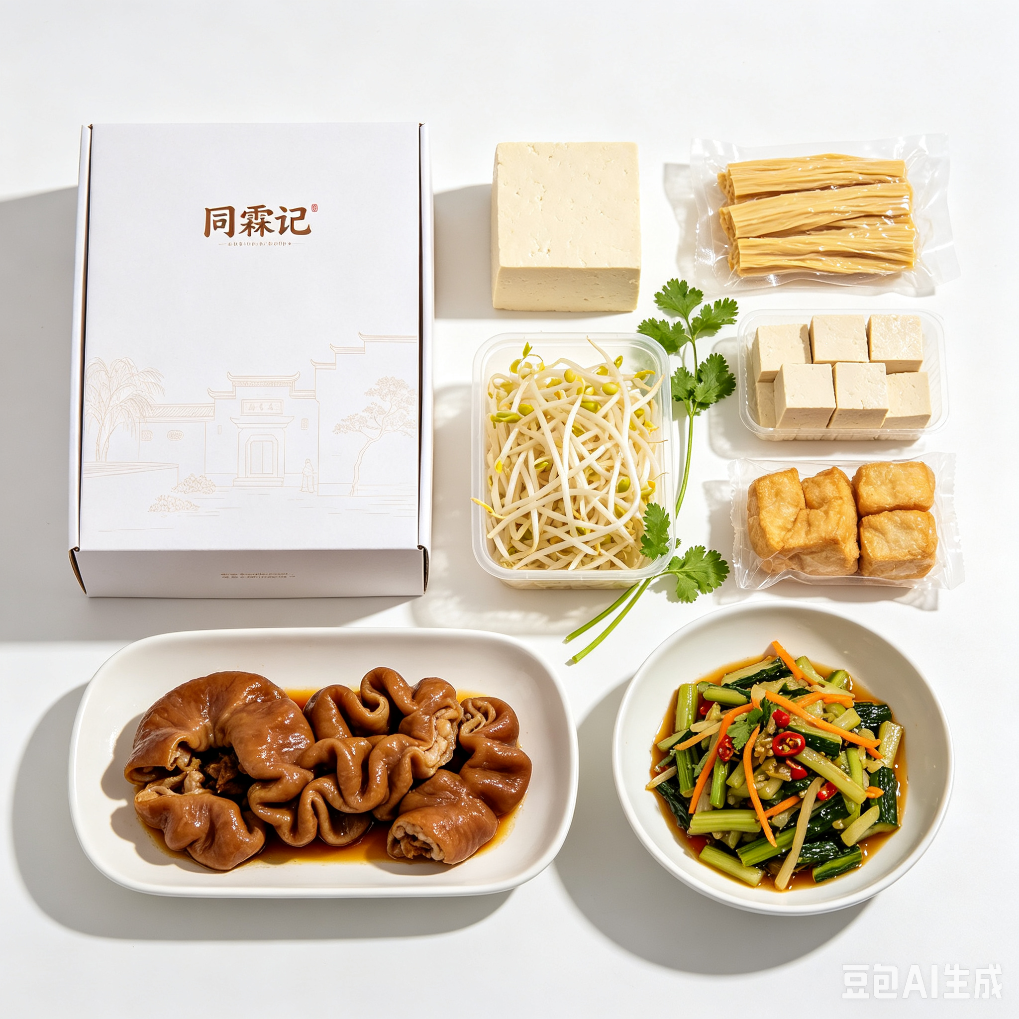 卤肥肠凉拌菜套餐一